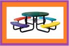 Children's Round Expanded Metal Picnic Table